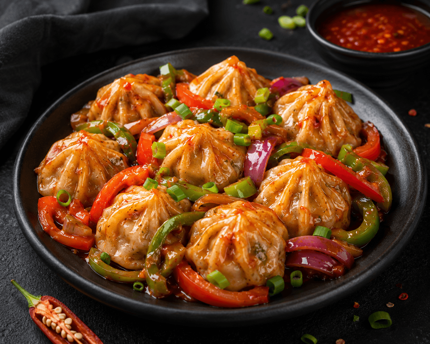 Chicken chilly momo Inaruwa