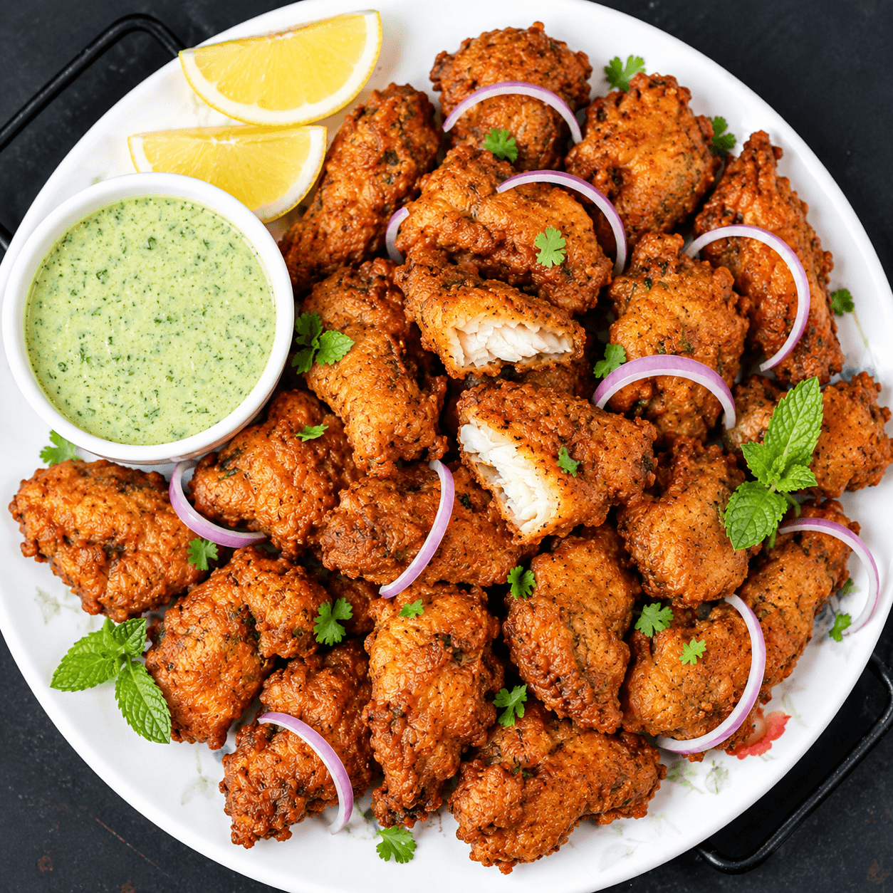 Fish pakora at Inaruwa Tass House