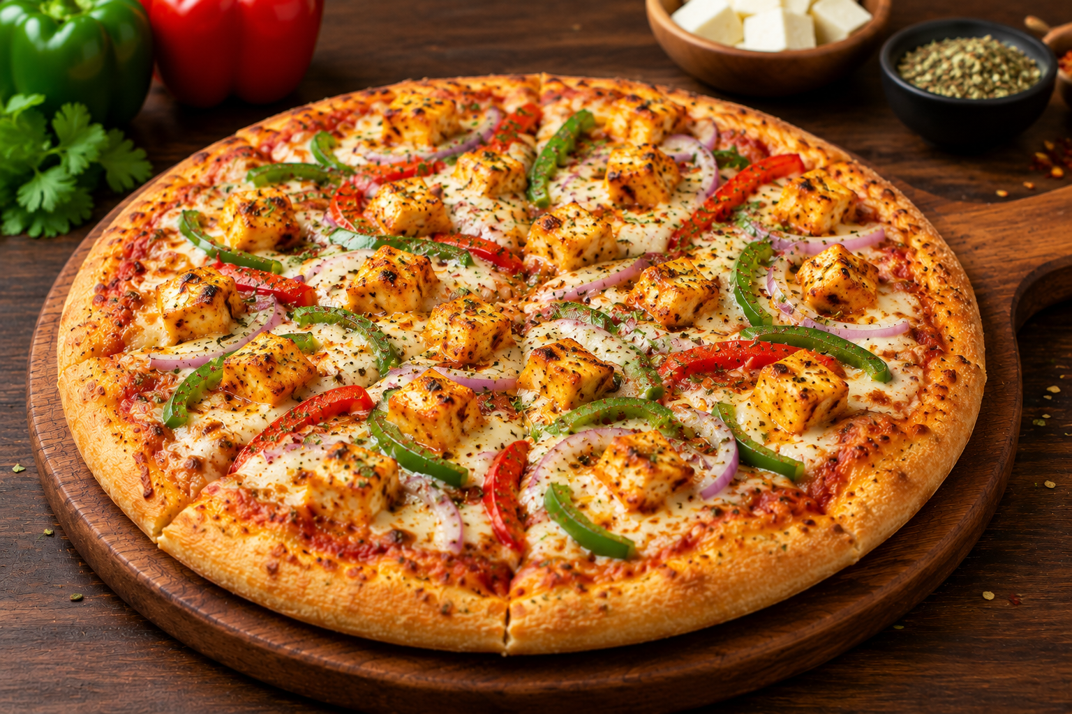 Marinated Paneer Pizza in Inaruwa