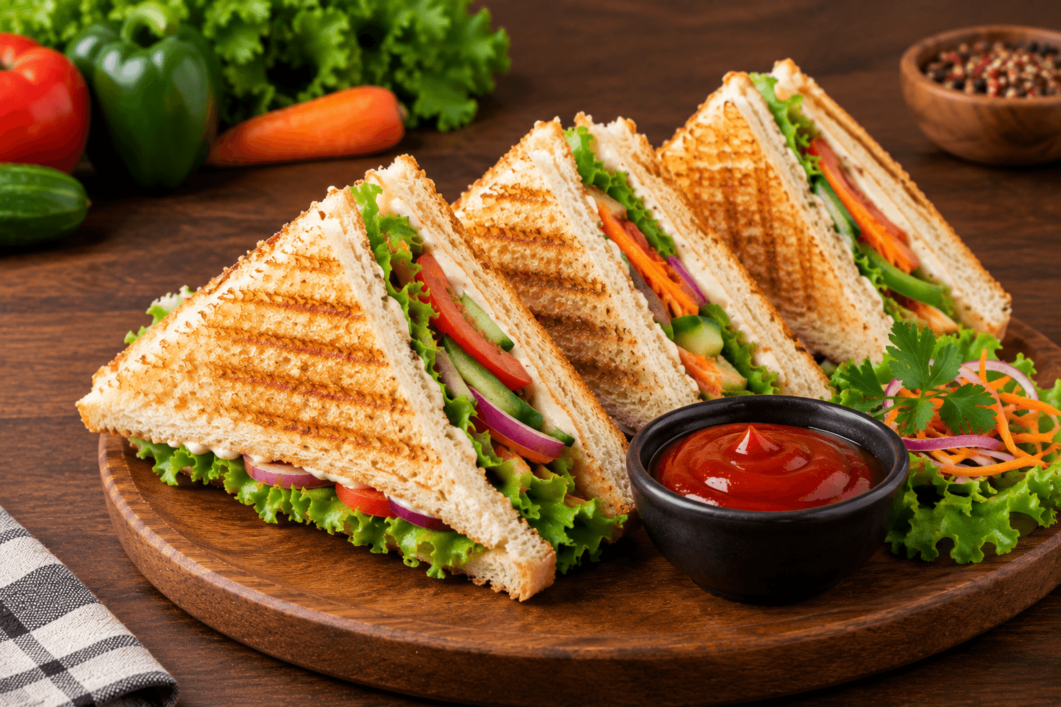 Fresh Garden Veg Sandwich in Inaruwa
