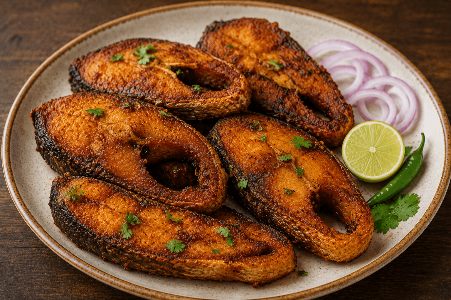 Fish fry at Inaruwa Tass House